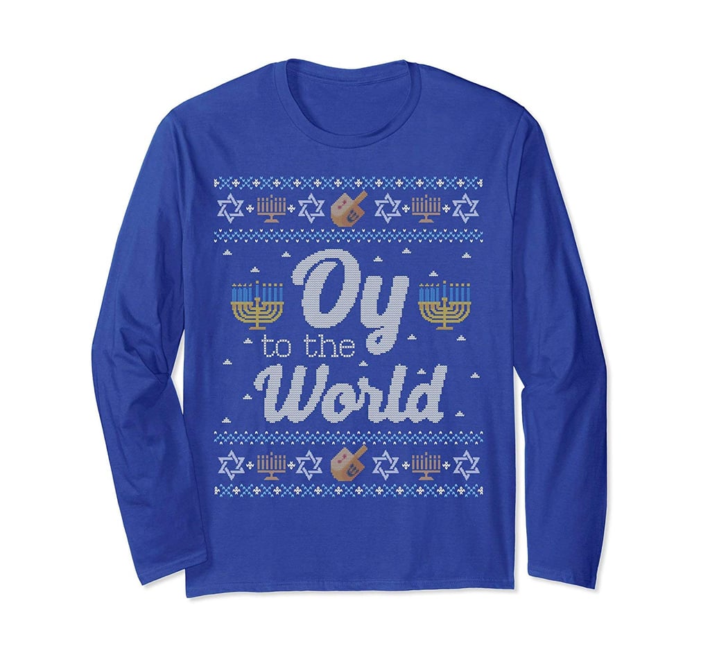 Funny Hanukkah Sweater "Oy to the World" Ugly Hanukkah Sweaters
