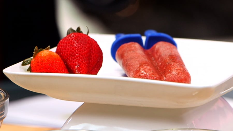 Strawberry-Basil Limeade Popsicle