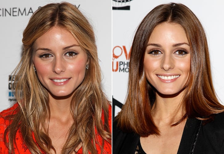 Olivia Palermo: Long textured hair to a sleek lob