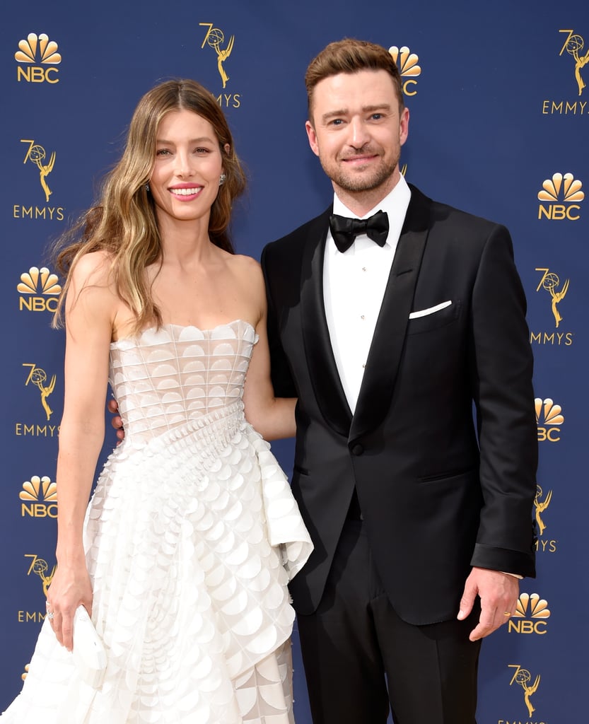 Justin Timberlake and Jessica Biel at the 2018 Emmys