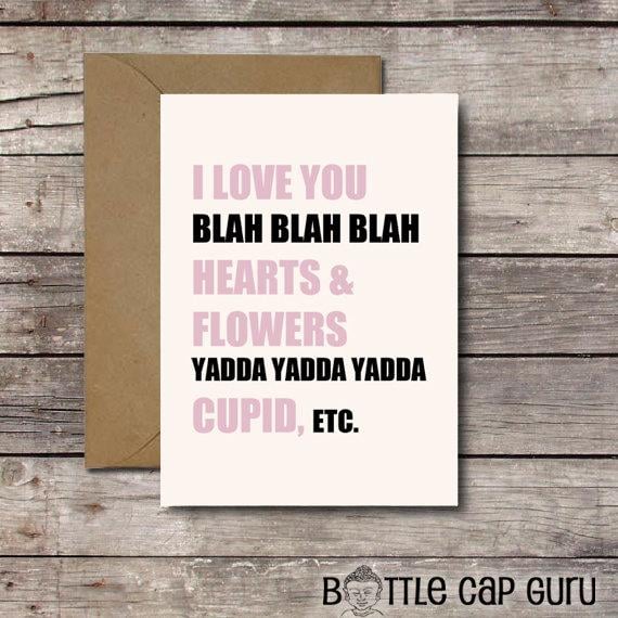 "I Love You Blah Blah Blah" Card