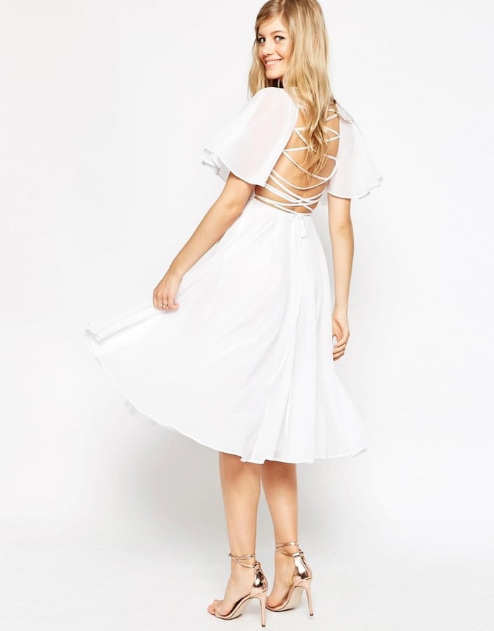 ASOS Lace Up Back Caftan Sleeve Midi Dress ($62)