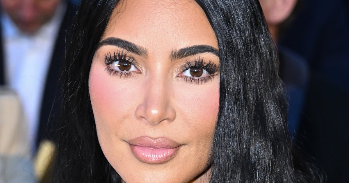 Kim Kardashian’s “Strawberry-Milk” Nails Look Delicious