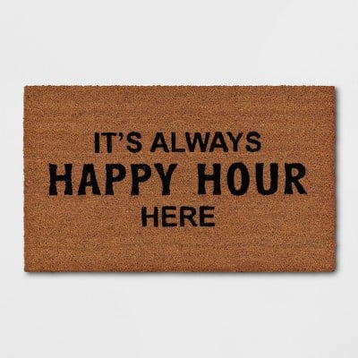 Opalhouse It's Always Happy Hour Here Doormat