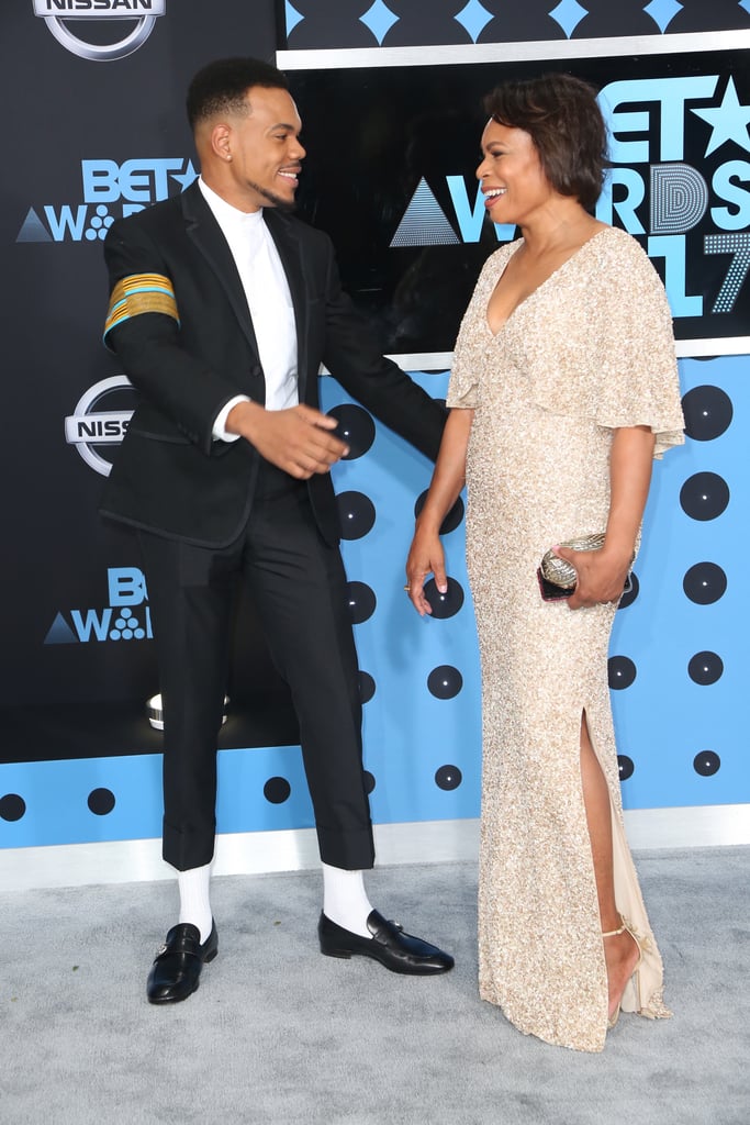 Chance the Rapper and His Mom at the 2017 BET Awards