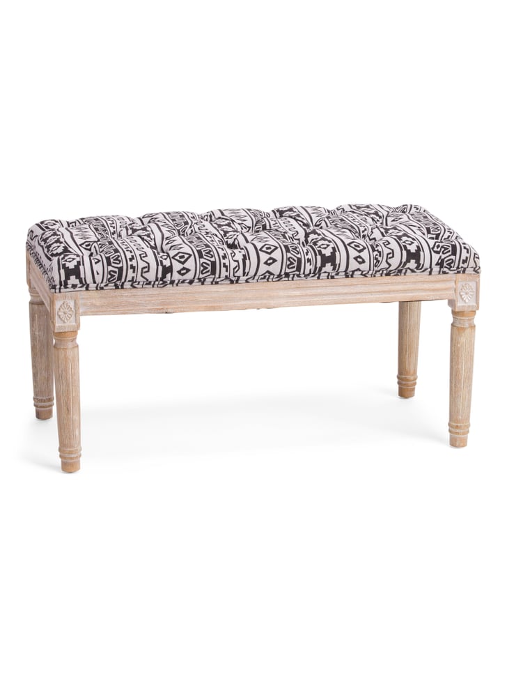 Patterned Bench Best SmallSpace Furniture From TJ Maxx POPSUGAR