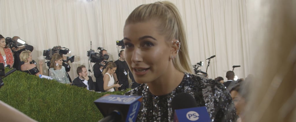 Model Hailey Baldwin at the Met Gala (Video)