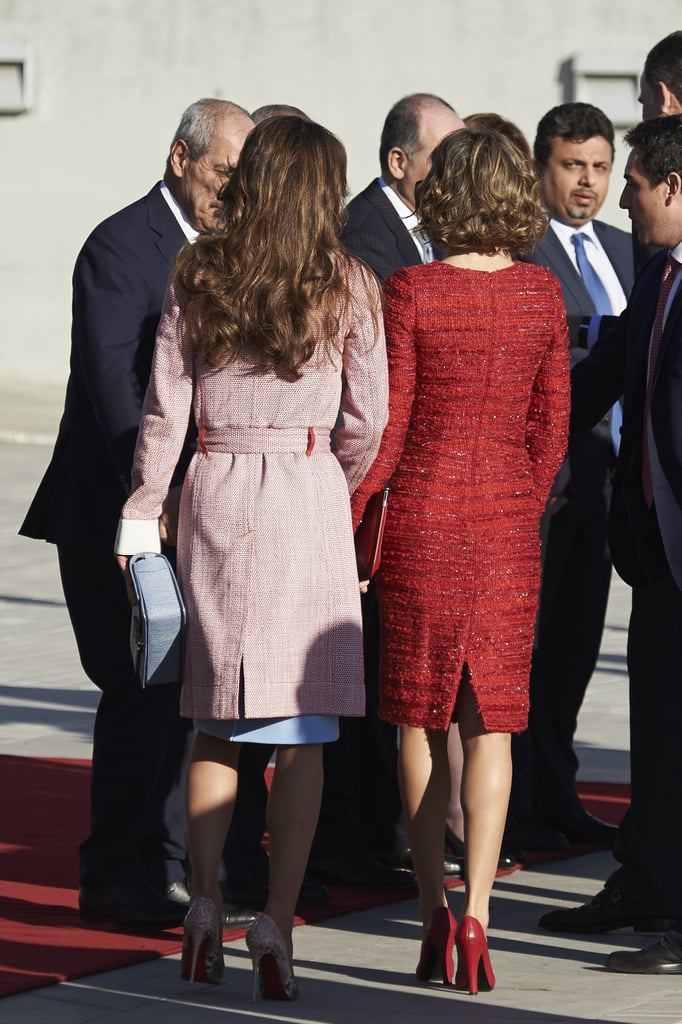 Queen Letizia of Spain and Queen Rania of Jordan Wearing Red