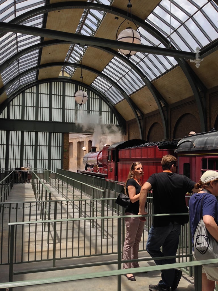 The Hogwarts Express is a real, full-size train that takes you from Diagon Alley to Hogsmeade, the original park for The Wizarding World of Harry Potter.