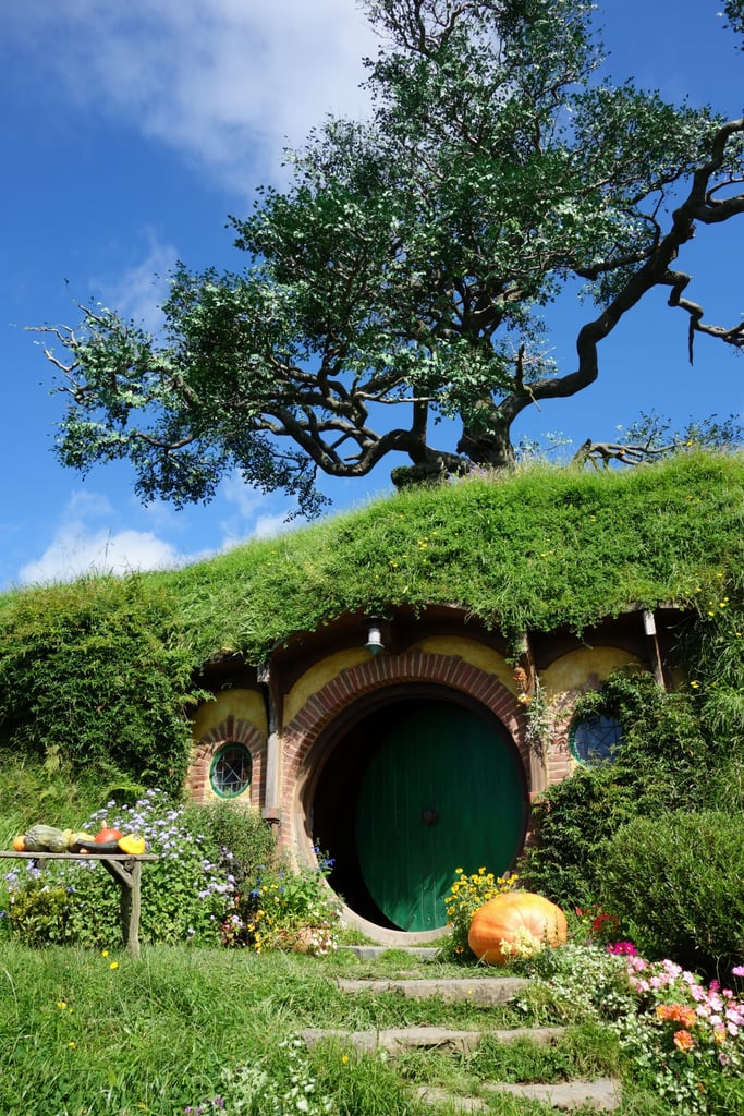 Bilbo Baggins's home includes an artificial oak tree above.