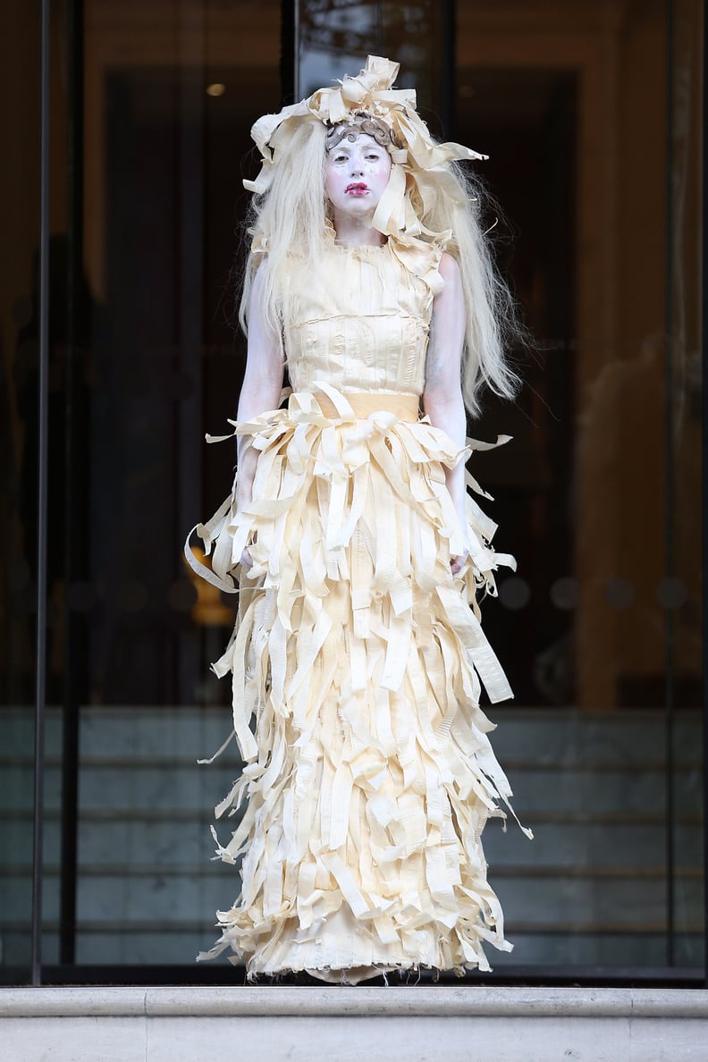 Lady Gaga in Shredded Dress in London in 2013