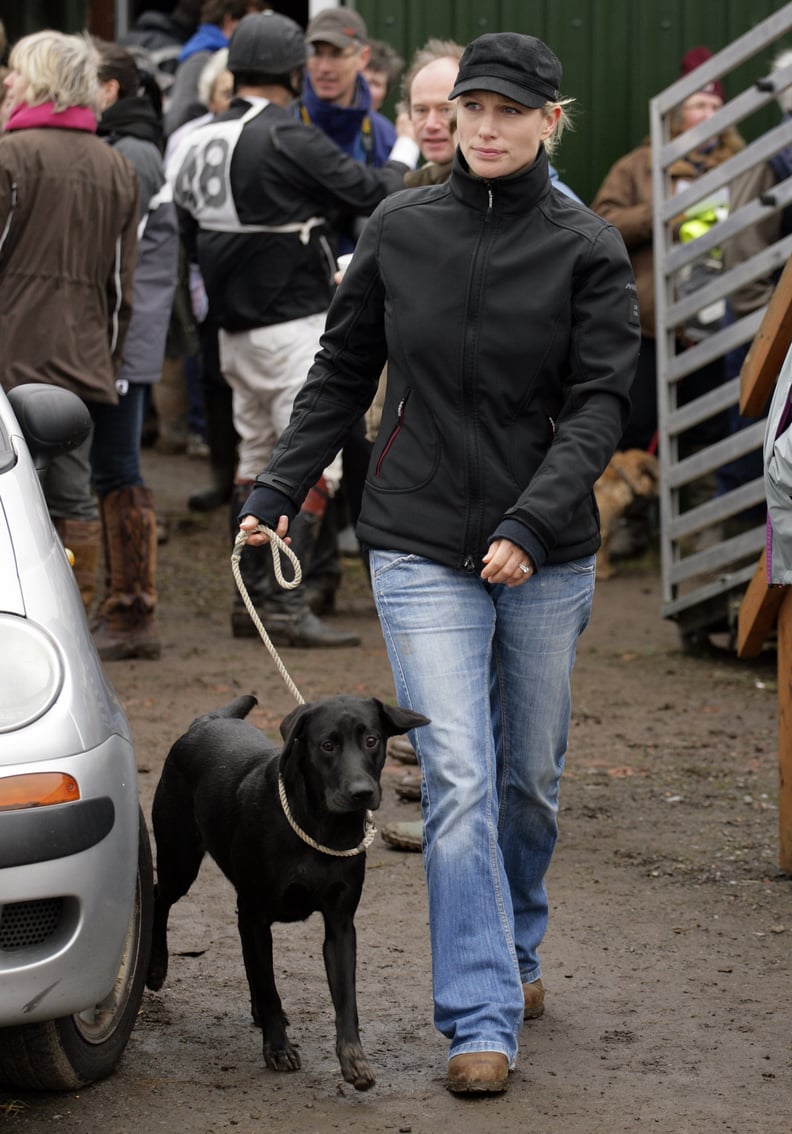 Zara Phillips With Pepper the Black Lab