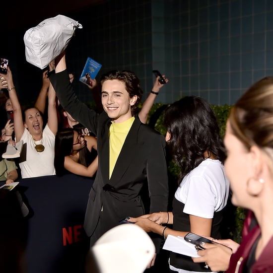 Watch Timothée Chalamet Hand Out Bagels at The King Premiere