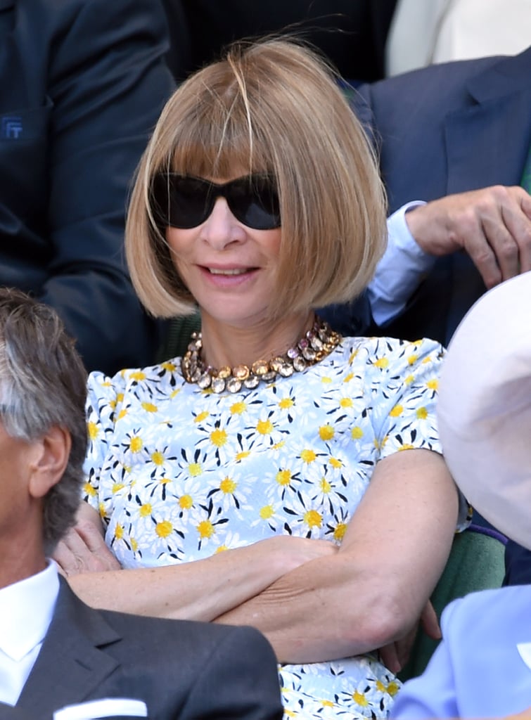 Anna Wintour went with a floral dress.