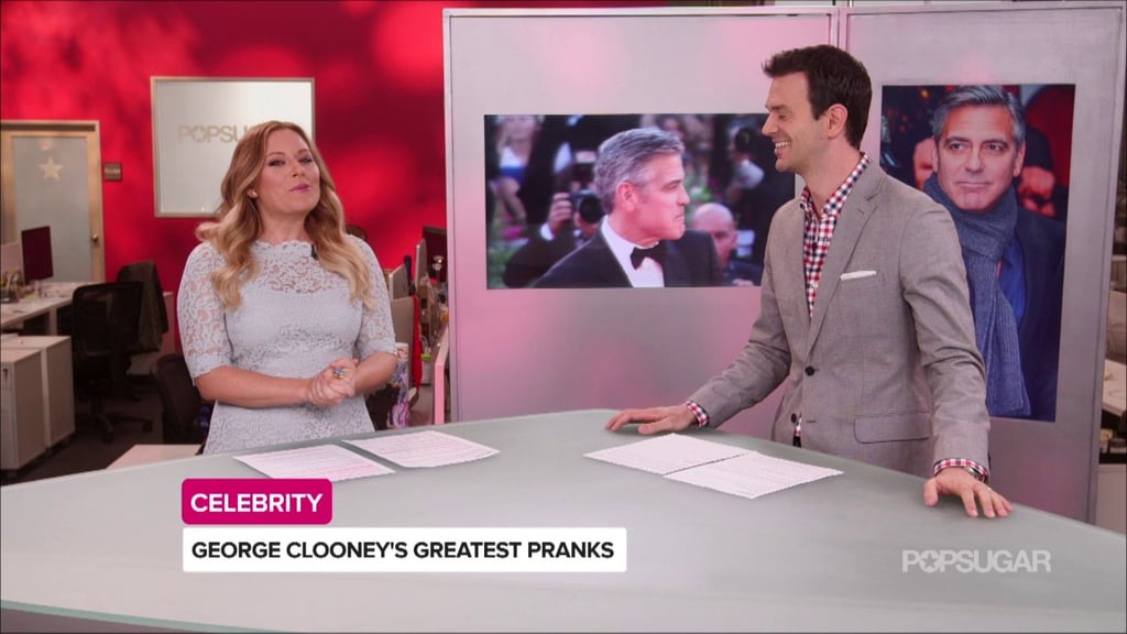Clooney Punks Brad, Matt, Amy, and Tina — See His Best Pranks!
