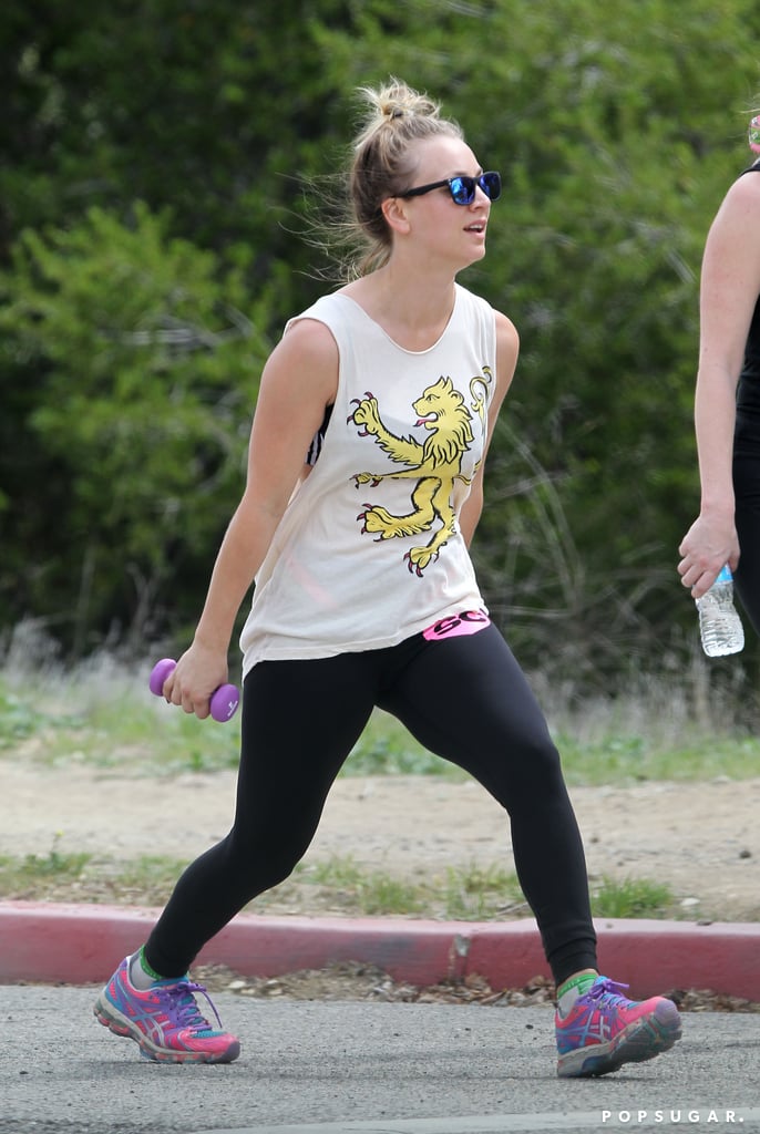 Kaley Cuoco and Ryan Sweeting Kiss During Workout | Pictures