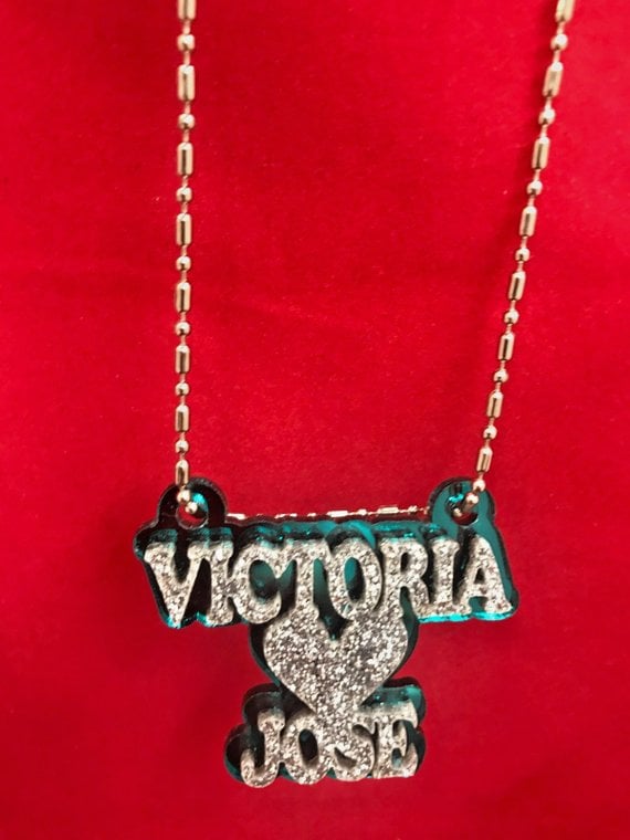 MirrorManiaStore Personalized Couple Name Necklace