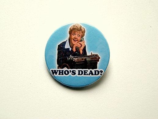 Murder She Wrote Jessica Fletcher Button Badge