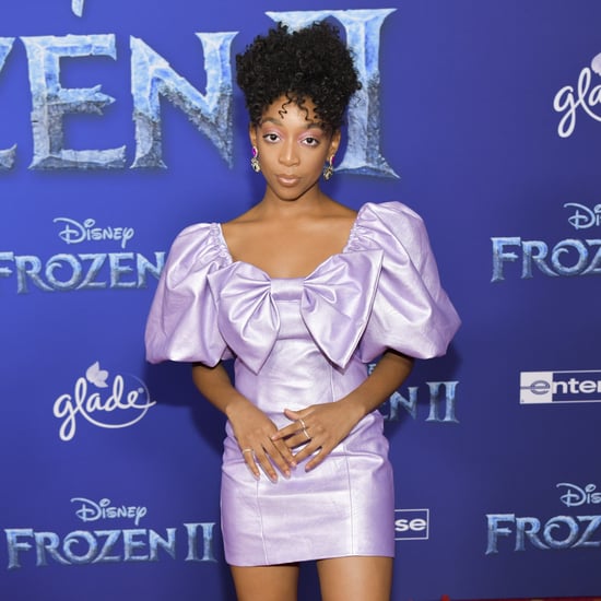 Eris Baker Purple Dress at the Frozen 2 Premiere