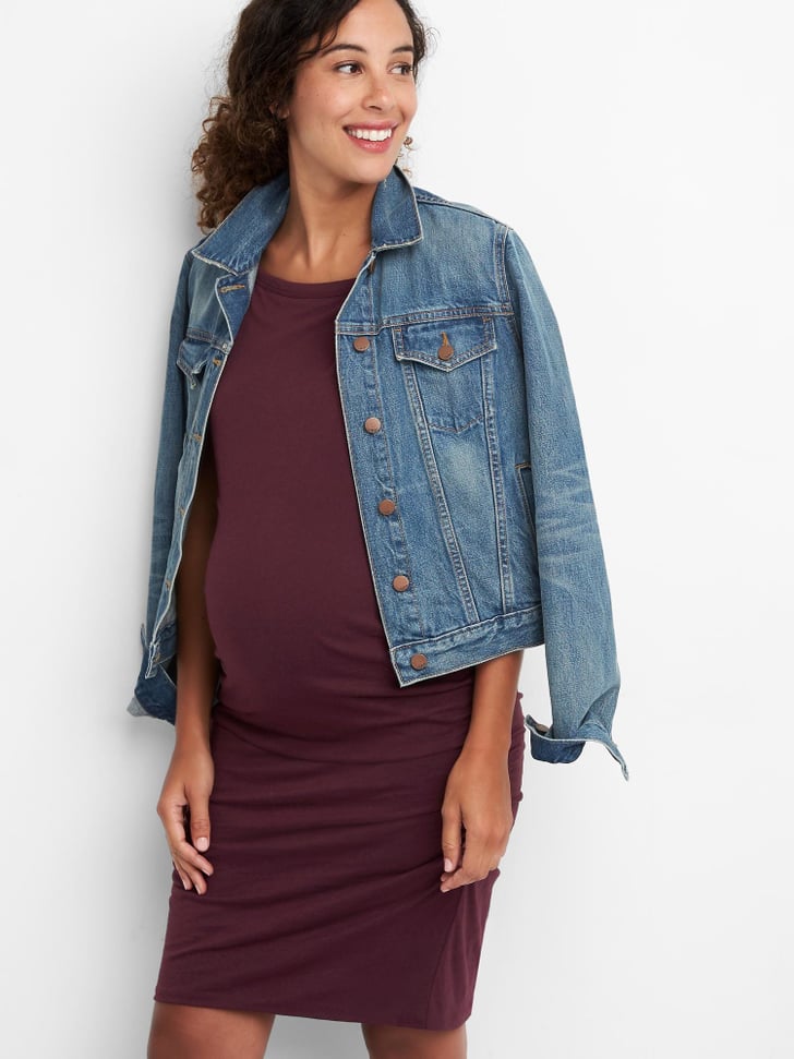 Gap Maternity ShortSleeve TShirt Dress Maternity Clothes For Fall POPSUGAR Family Photo 6