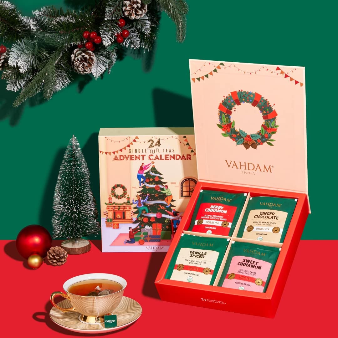 Gift For Tea-Lovers: Vahdam Tea 24 Bags Advent Calendar in Holiday Gift Box  | 16 Thoughtful Gifts From Amazon | POPSUGAR Smart Living Photo 6