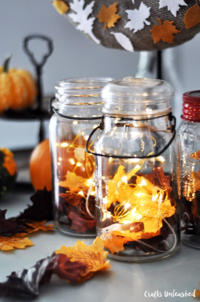 Leaf Luminary Mason Jar