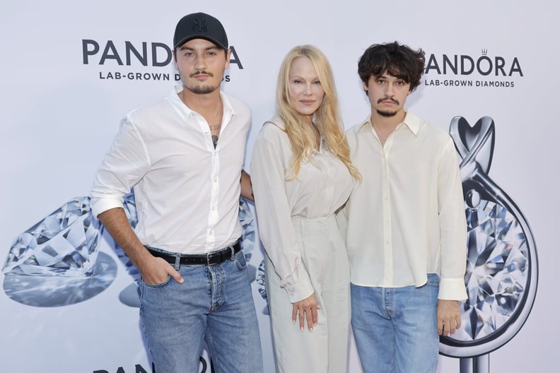 Pamela Anderson and Her Sons at the Pandora Jewelry Event