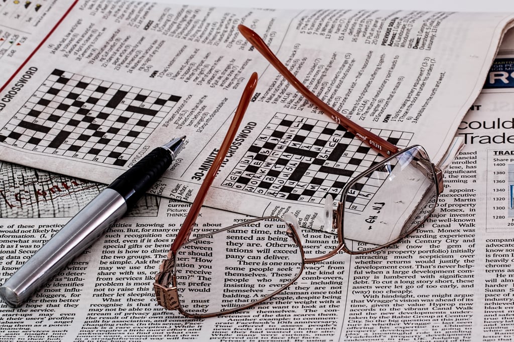 Do a newspaper crossword puzzle. Free Ways to Entertain Yourself at