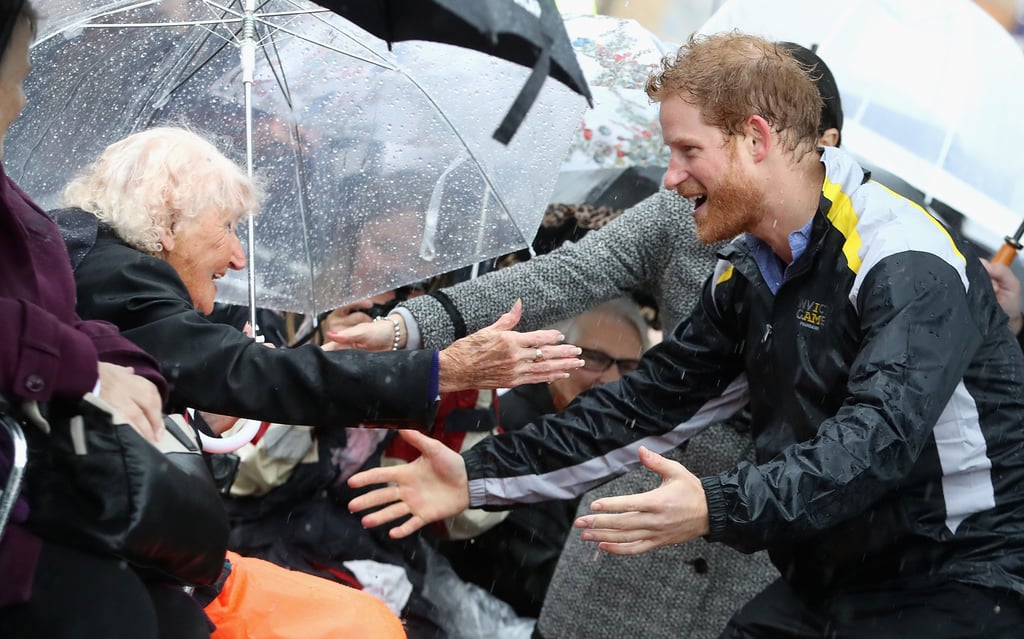 Prince Harry Hugging Elderly Lady in Sydney June 2017