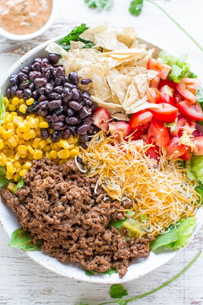 Loaded Beef Taco Salad