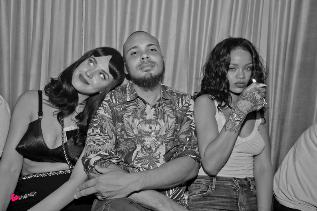 Rihanna and Katy Perry cozied up to Walshy Fire.

Source: Facebook user 1 Oak NY