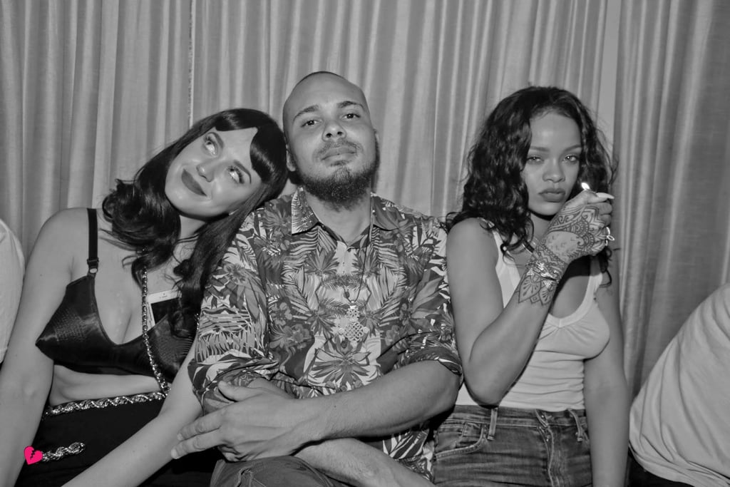 Rihanna and Katy Perry cozied up to Walshy Fire.
Source: Facebook user 1 Oak NY