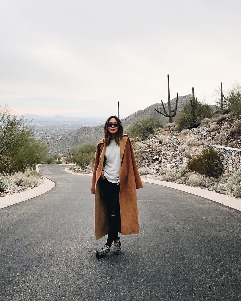 With a Sweater and Cap-Toe Booties