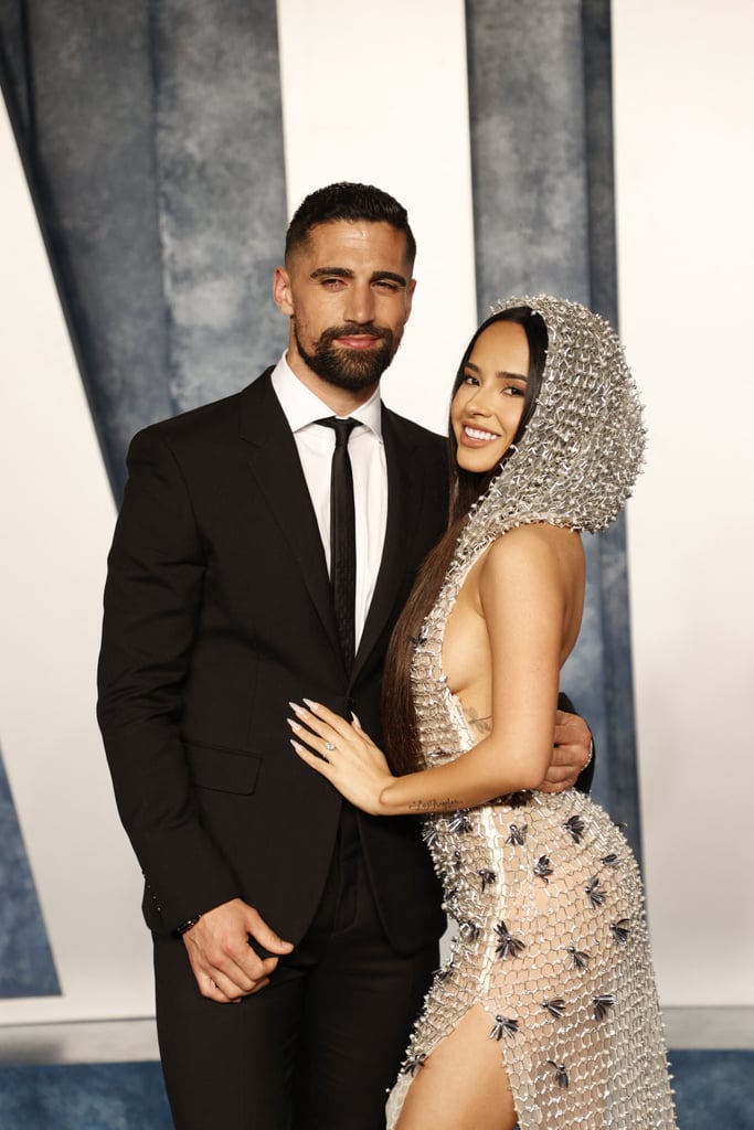 Becky G, Sebastian Lletget at 2023 Vanity Fair Oscars Party