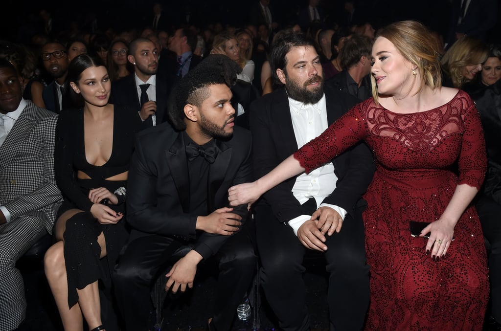 The Weeknd and Bella Hadid at the Grammys 2016