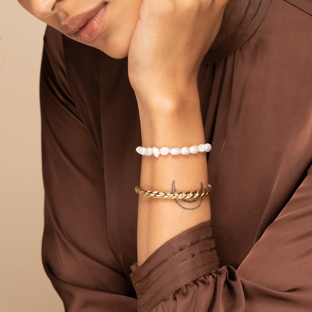 Mejuri Oversized Organic Pearl Bracelet
