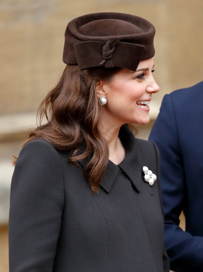 Kate Middleton's Waves and a Pillbox Hat, 2018