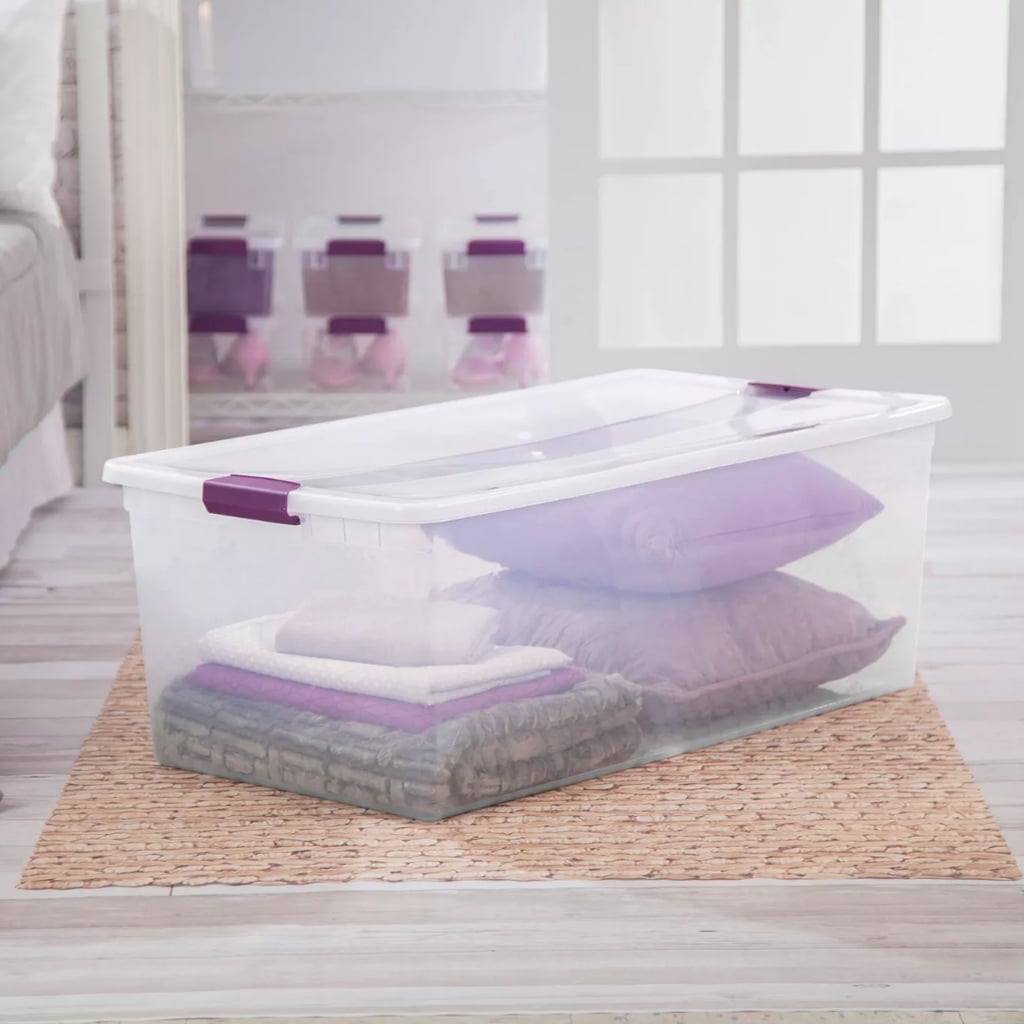 How to Store Wool Blankets: Sterilite 110-qt Clear View Storage Bin With Latch