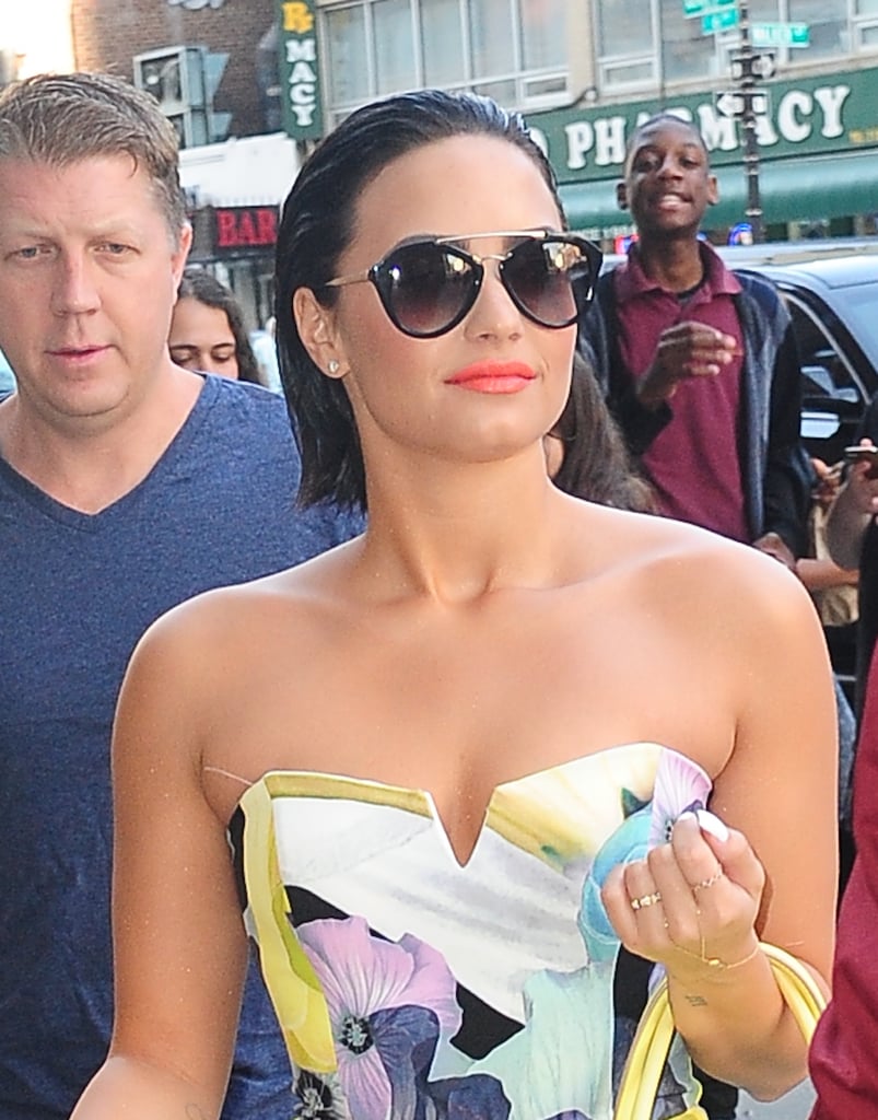 Demi Lovato's Floral Jumpsuit Look