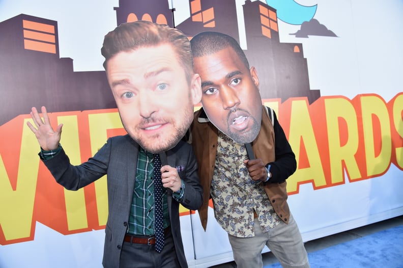 Comedians Derek Gaines and David Magidoff as Justin Timberlake and Kanye West