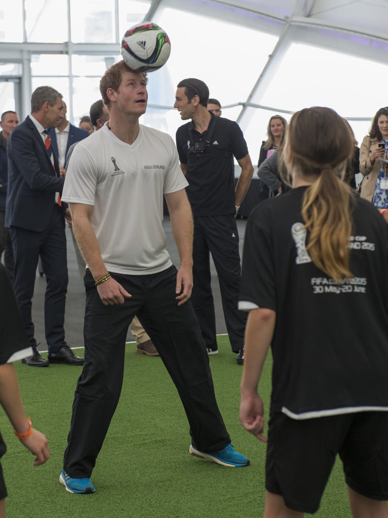 Prince Harry Playing Soccer in New Zealand