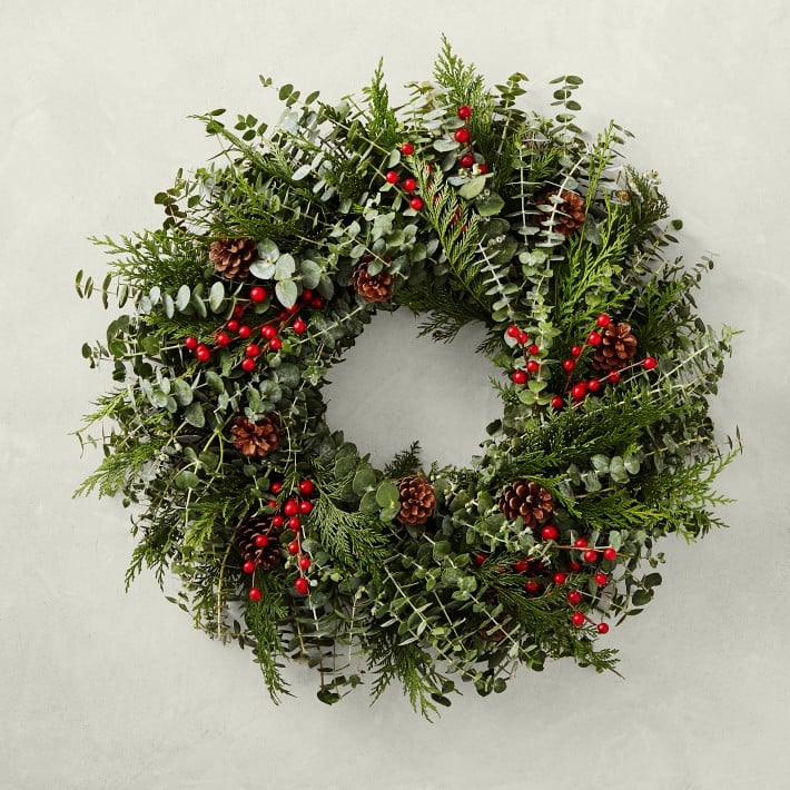 Williams Sonoma Fragrant Berry Wreath The Best Holiday Wreaths 2020 POPSUGAR Home UK Photo 2