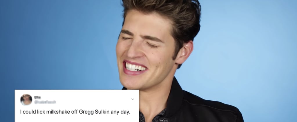 看Gregg Sulkin读关于他自己的口渴的推特