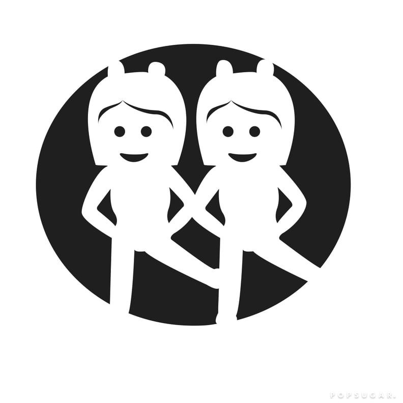 Pumpkin-Carving Stencil: Dancing Twins Emoji