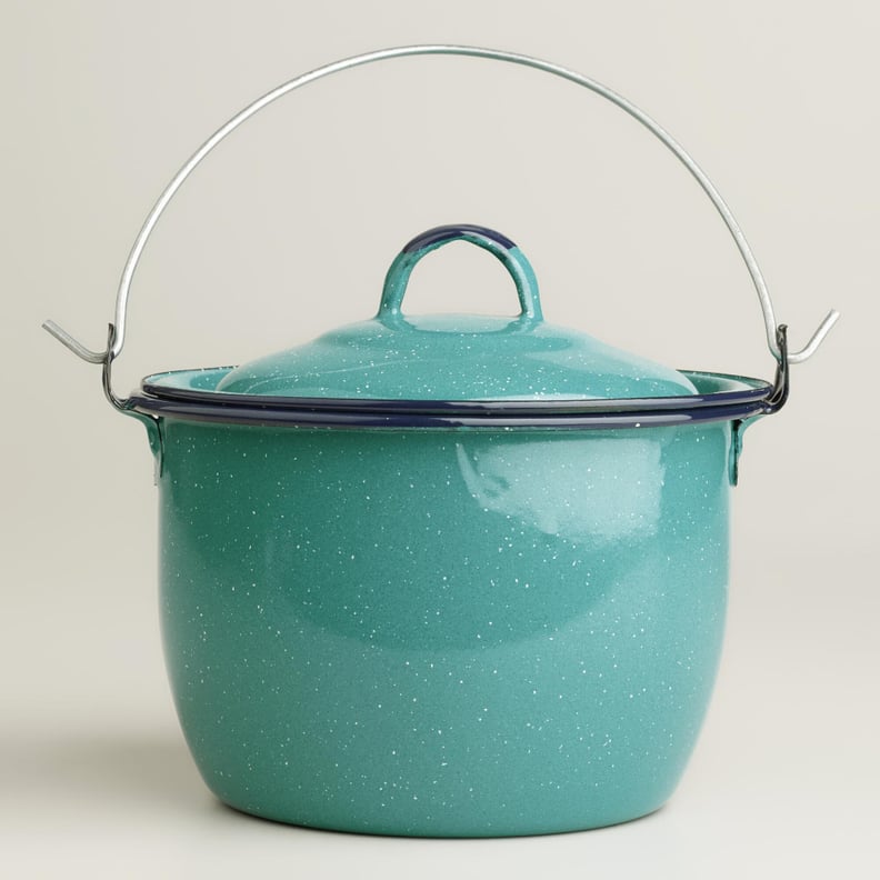 Mini Turquoise Enamel Stockpot