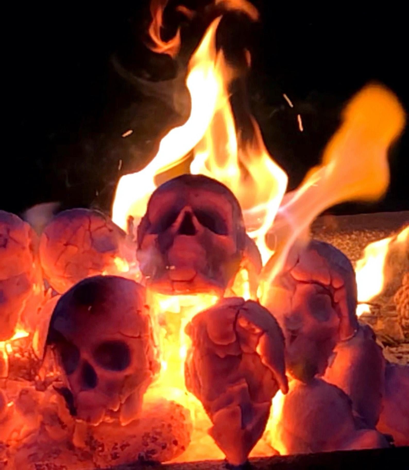 These Skull Fire Logs Are the Creepiest (and Coolest) Thing | POPSUGAR Home