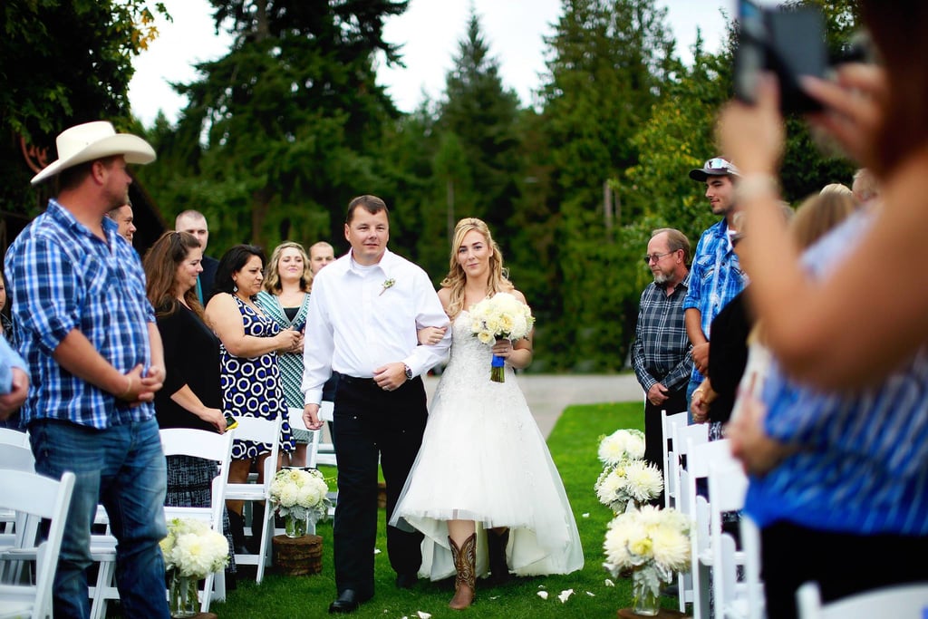 She walked down the aisle with Detective Don Jones.