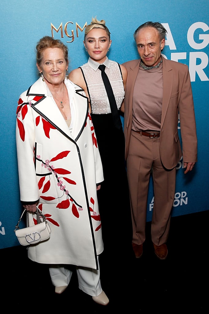 Florence Pugh Brings Family to A Good Person Premiere