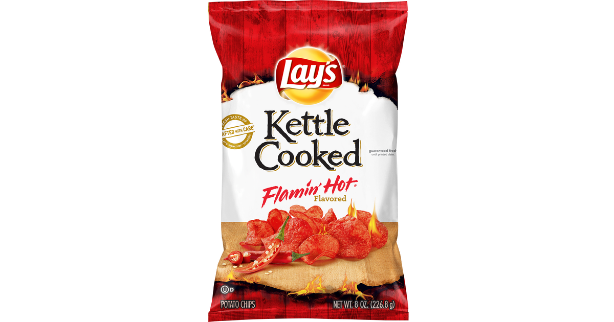 Lay's Kettle Cooked Flamin' Hot Chips Lay's Crispy Taco, Hot Sauce