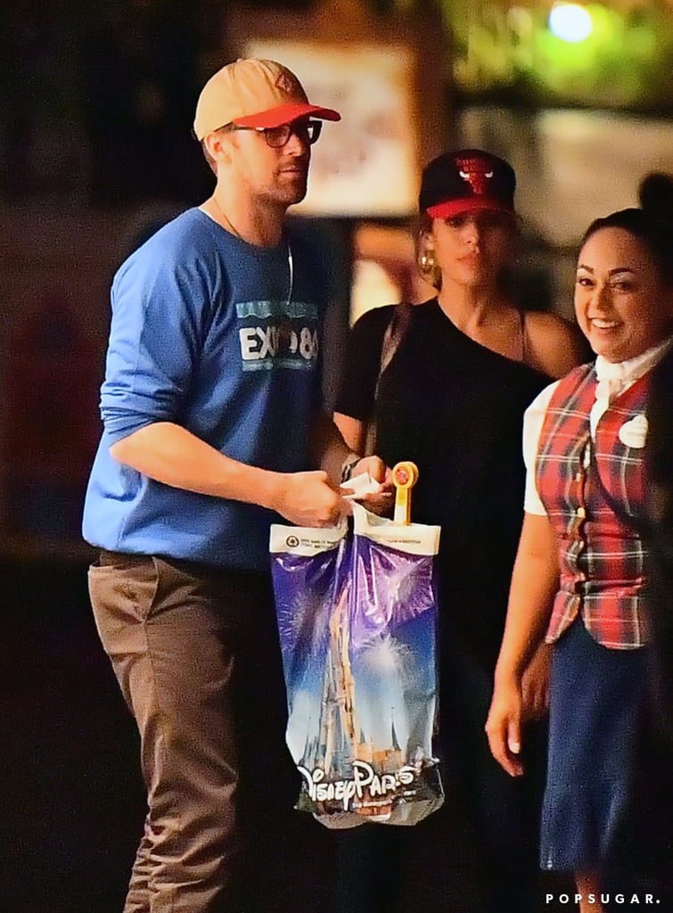 Ryan Gosling and Eva Mendes at Disneyland August 2017